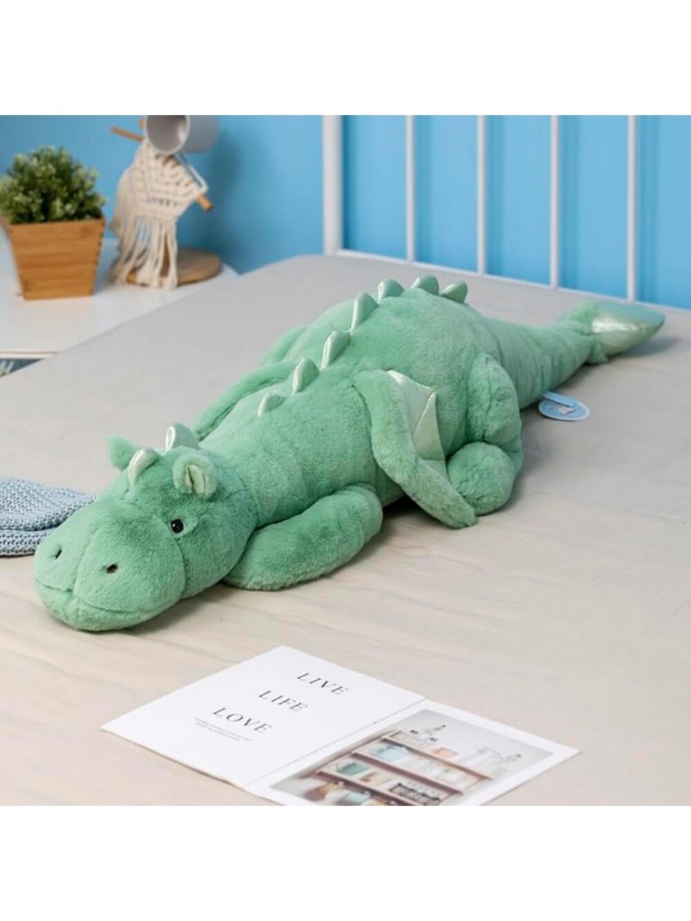 5Lbs Soft Weighted Dragon Plush Toy 35.4” - Cozy Pillow for Kids & Adults